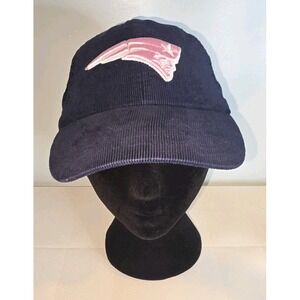 New England Patriots Corduroy Womens Cap/Hat‎ Blue/Pink Embroidered Logo NFL
